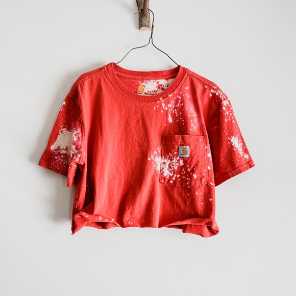 Carhartt Tops - Carhartt Women’s Crop Top Medium Coral Tee Shirt